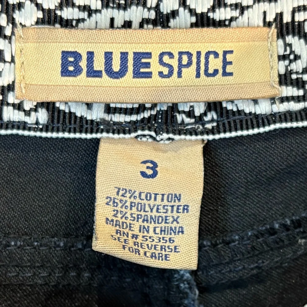 Blue Spice Dark Blue Jeggings Size 3 Faux Zip Pockets Stretch Denim - Picture 3 of 6